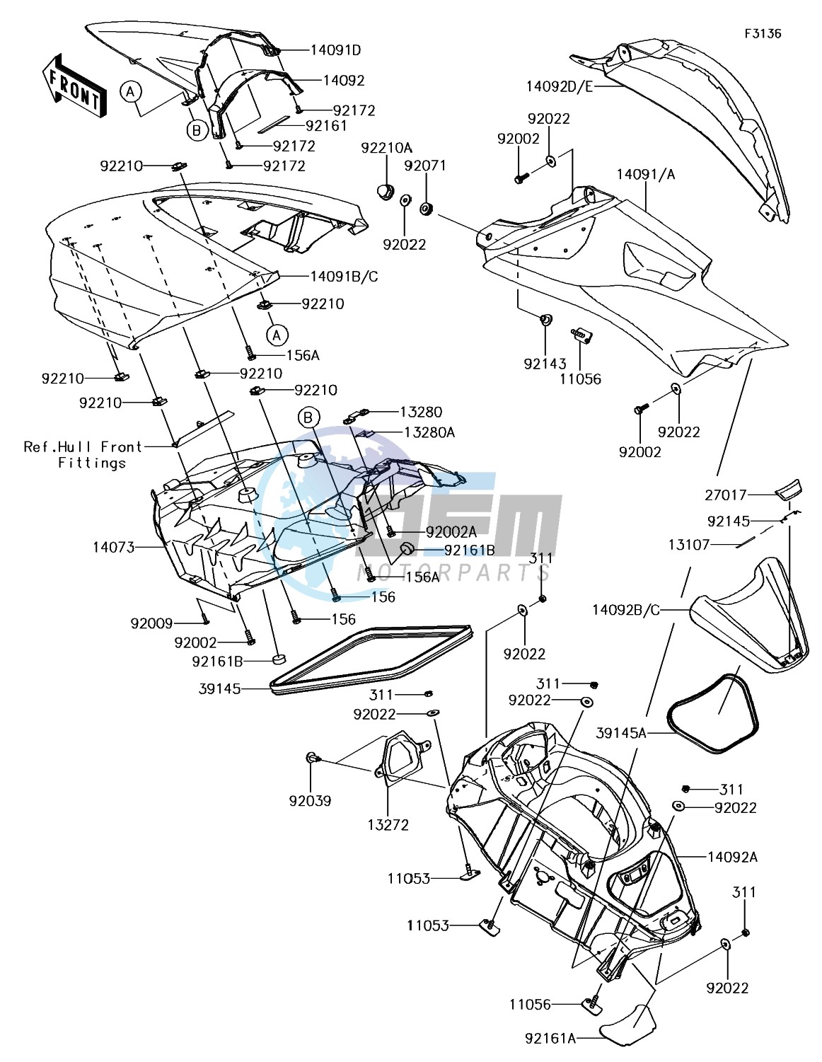 Hull Middle Fittings