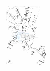 YFM700FWAD GRIZZLY 700 EPS (BLTS) drawing FRONT MASTER CYLINDER