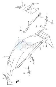 GS500 (E2) drawing REAR FENDER