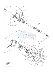 YFM700R YFM7RSEB RAPTOR 700 SPECIAL EDITION (1ASH 1ASJ 1ASG) drawing REAR WHEEL