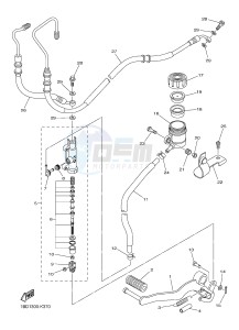 FZ8-N ABS 800 FZ8 (NAKED, ABS) (59P6) drawing REAR MASTER CYLINDER