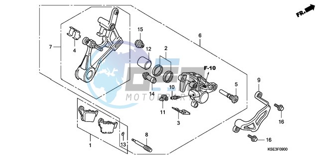 REAR BRAKE CALIPER