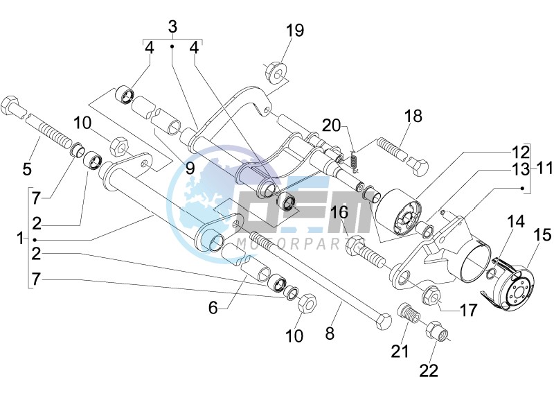 Swinging arm