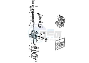 BULTACO LOBITO - 50 cc drawing CARBURETOR