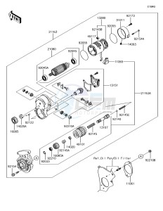 MULE PRO-DX KAF1000EJF EU drawing Starter Motor