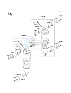 VN 1600 B [VULCAN 1600 MEAN STREAK] (B1-B2) [VULCAN 1600 MEAN STREAK] drawing SUSPENSION_SHOCK ABSORBER