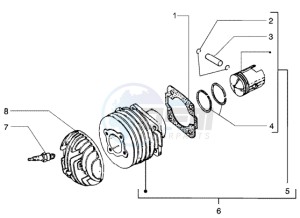 PX 150 E U.S.A. drawing Cylinder - piston - wrist pin unit