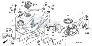 CB600F3A France - (F / CMF ST 25K) drawing FUEL TANK