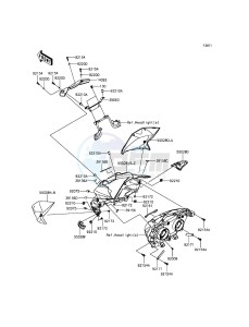 Z800 ABS ZR800DGFA UF (UK FA) XX (EU ME A(FRICA) drawing Cowling