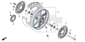 CBF1000T drawing FRONT WHEEL