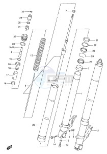 GSX-R750 (E2) drawing FRONT DAMPER (MODEL T V)