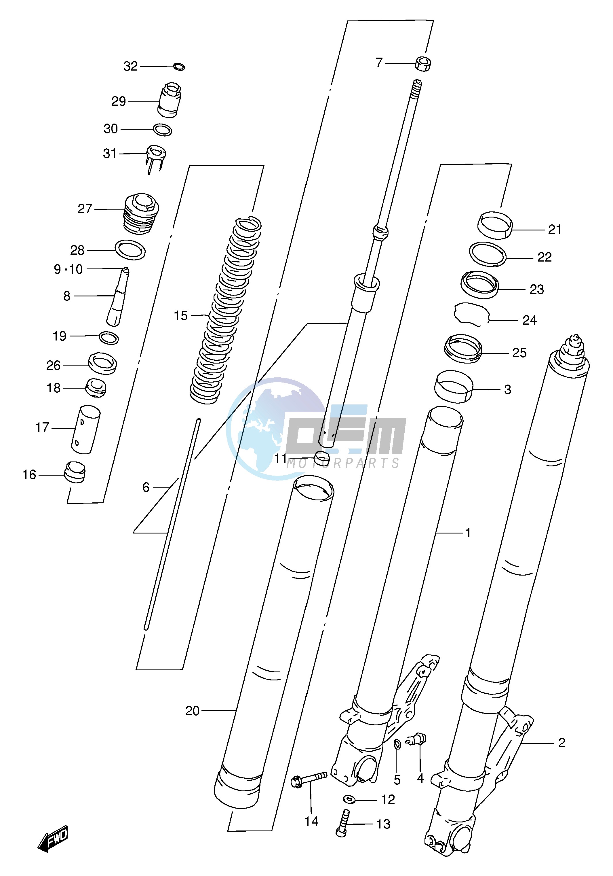 FRONT DAMPER (MODEL T V)