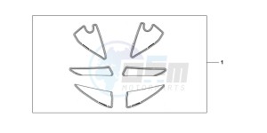 CBR600RRB drawing KIT, RACING STICKER