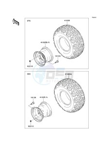 KAF 400 B [MULE 600] (B6F-B9F) B8F drawing WHEELS_TIRES