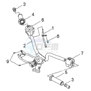 JET SPORT X SR 50 drawing HANDLEBAR / BRAKE LEVERS CPL  L /R