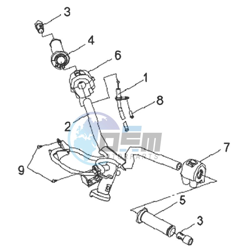 HANDLEBAR / BRAKE LEVERS CPL  L /R