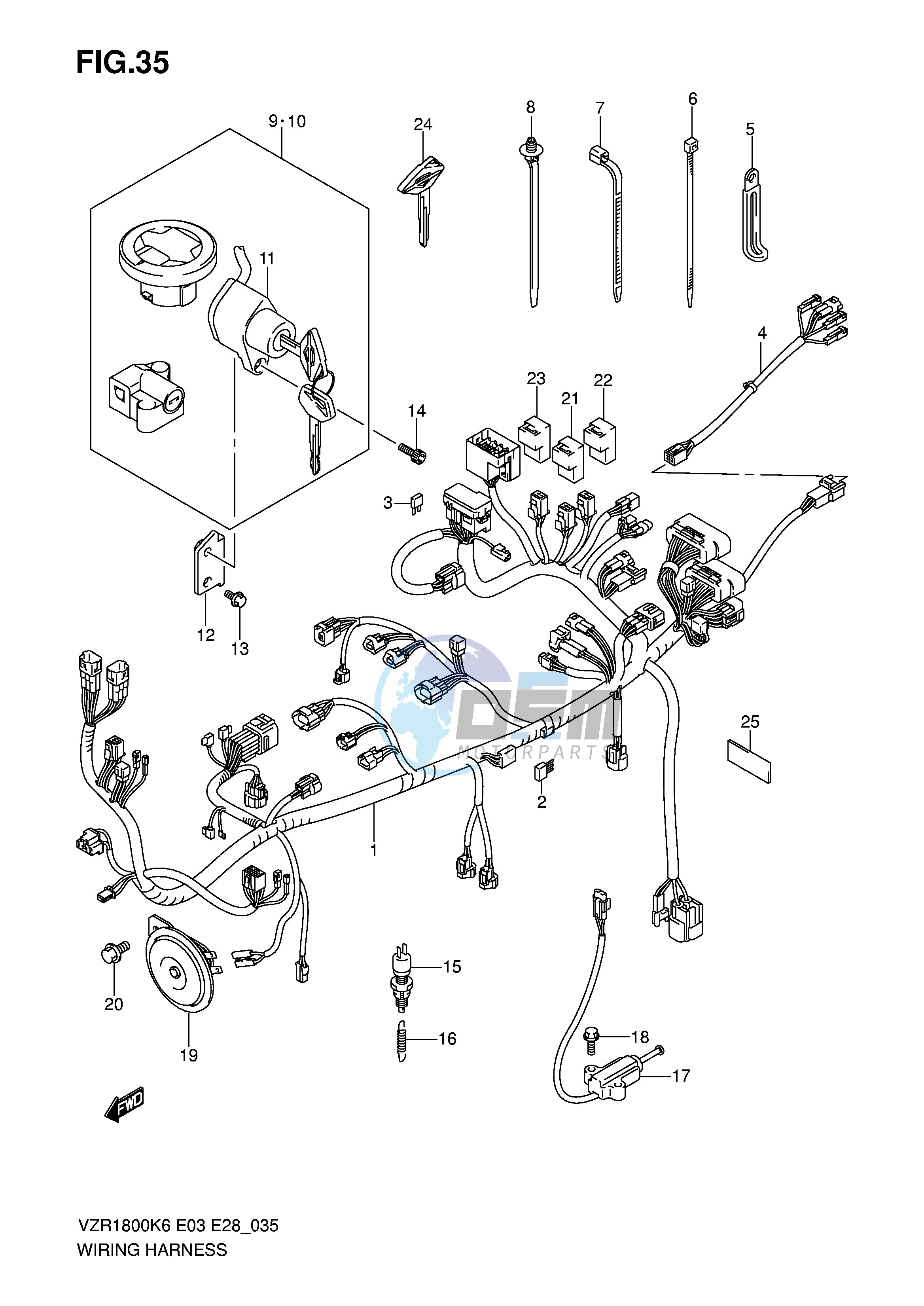 WIRING HARNESS (VZR1800K6 K7 K8 K9,VZR1800ZK7 ZK8 ZK9)