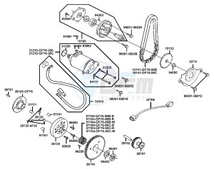 PEOPLE S 200 I drawing Starting Motor - Oil Pump