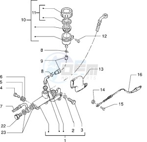 Eaglet 50 drawing Rear master brake cylinder