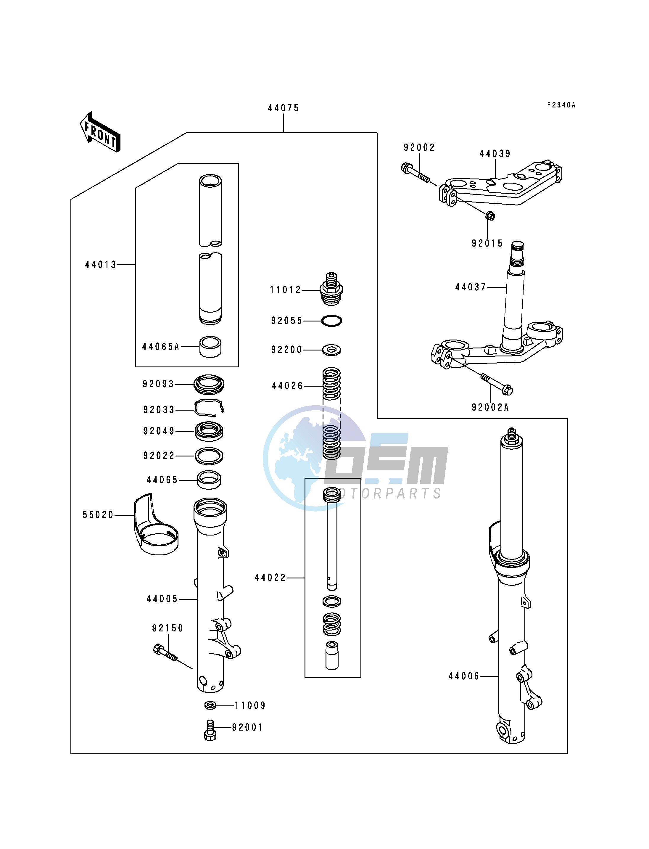 FRONT FORK-- ZG1000-A14- -