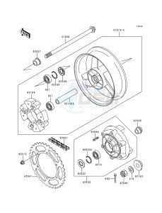 ZX 600 E [NINJA ZX-6] (E4-E6) [NINJA ZX-6] drawing REAR WHEEL_CHAIN