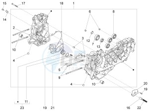 150 4T 3V ie Primavera (APAC) drawing Crankcase