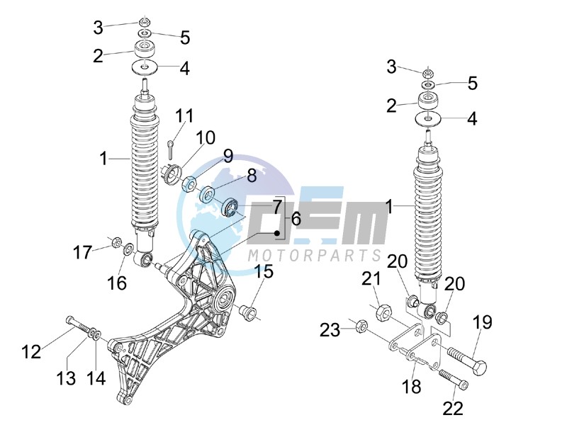 Rear suspension - Shock absorber/s