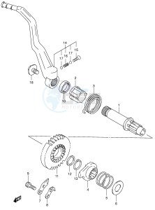 DR-Z400 (E1) drawing KICK STARTER (DR-Z400Y K1 K2 K3 K4)