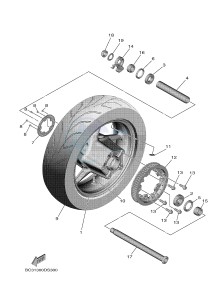 XP530D XP530D-A TMAX DX ABS (BC33) drawing REAR WHEEL