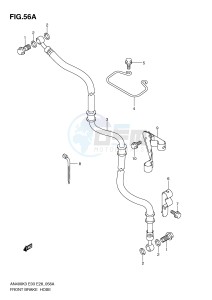 AN400 (E3-E28) Burgman drawing FRONT BRAKE HOSE (AN400K4 K5 K6)