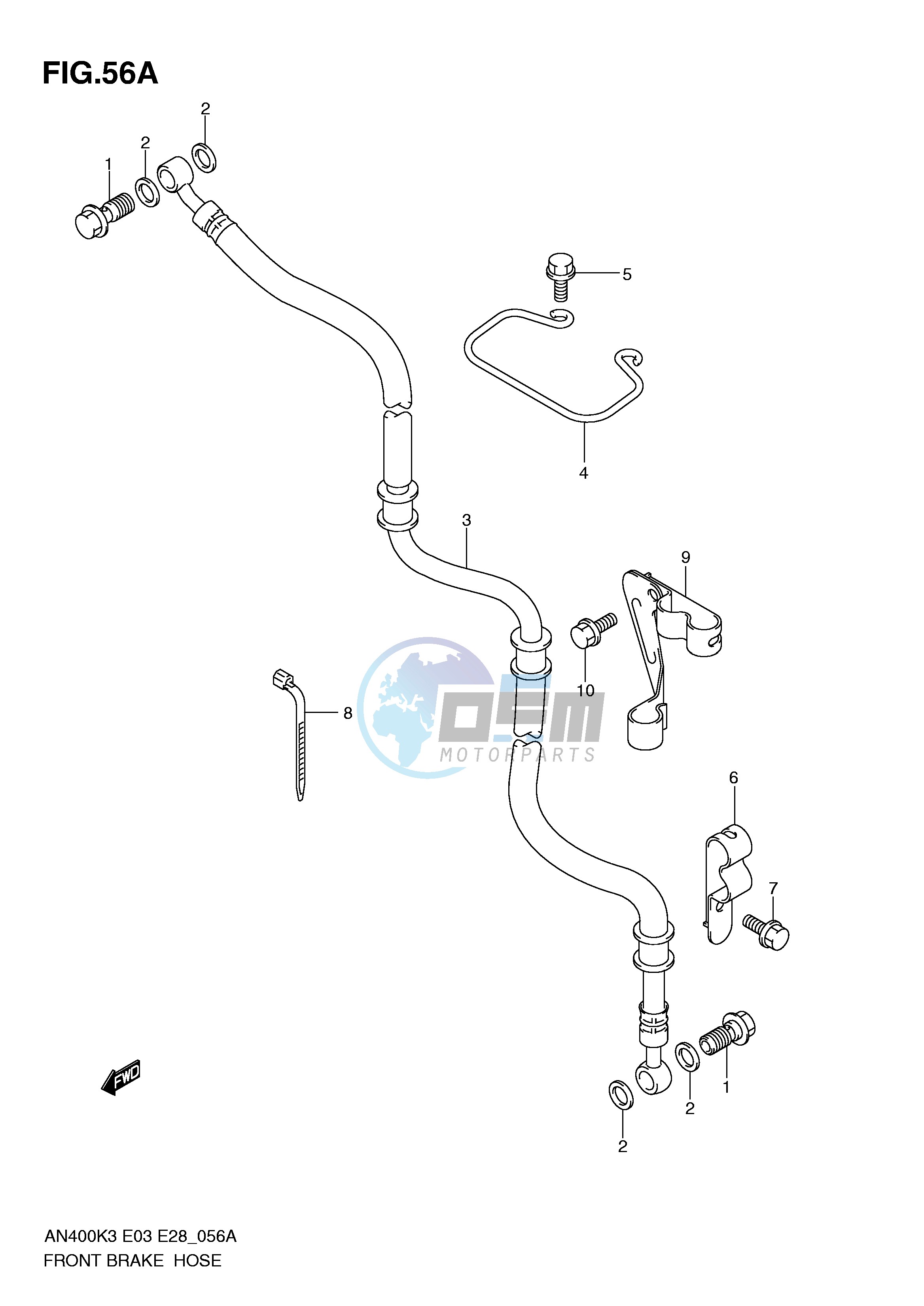 FRONT BRAKE HOSE (AN400K4 K5 K6)