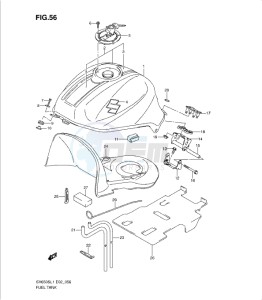 SV650/S drawing FUEL TANK (SV650SL1 E2)