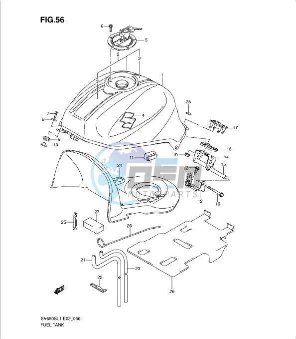 FUEL TANK (SV650SL1 E2)