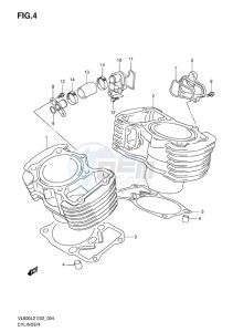 VL800C INTRUDER EU drawing CYLINDER