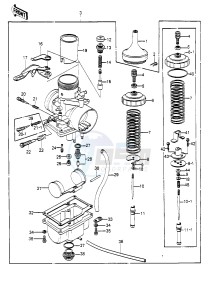 KE 250 B (B1-B3) drawing CARBURETOR