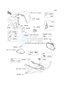 KSV 700 B [KFX700 V FORCE] (B1-B2) [KFX700 V FORCE] drawing LABELS-- B2- -