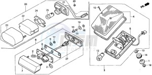 XR400R drawing TAILLIGHT