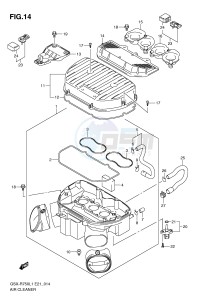 GSX-R750 (E21) drawing AIR CLEANER