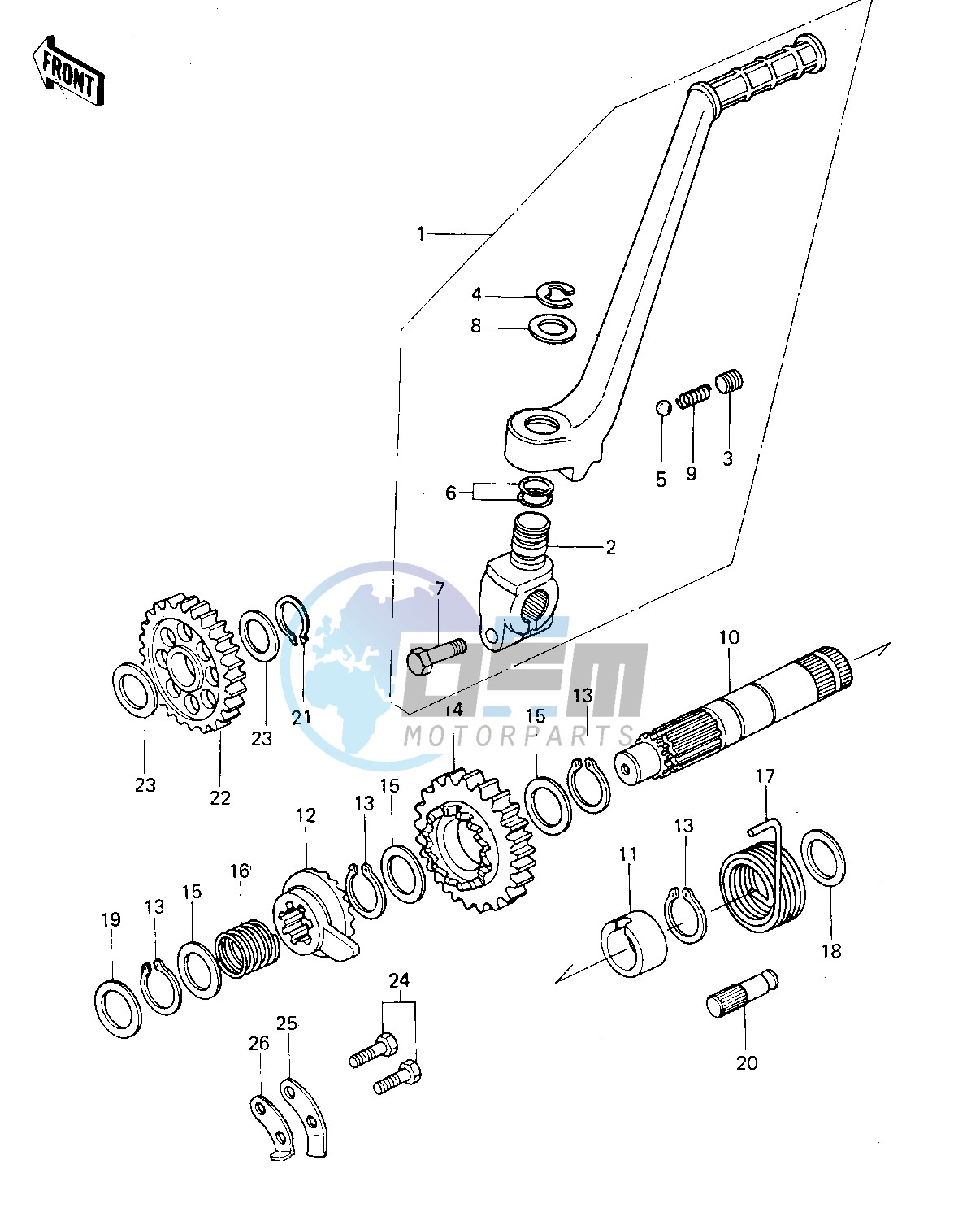 KICKSTARTER MECHANISM -- 80 A6- -