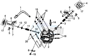 X'PRO 50 (45 KM/H) (AE05W4-FR) (L4-M1) drawing CYLINDER HEAD COMPLETE