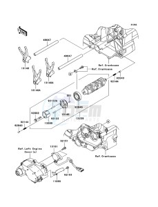 VN1700 CLASSIC TOURER VN1700C9FA GB XX (EU ME A(FRICA) drawing Gear Change Drum/Shift Fork(s)