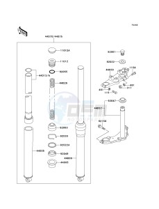 KE 100 B [KE100] (B16-B20) [KE100] drawing FRONT FORK