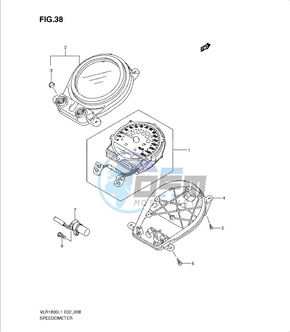 SPEEDOMETER (VLR1800L1 E19)