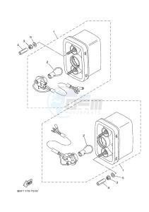 YXM700E YXM70VPHJ VIKING EPS HUNTER (B5FA) drawing TAILLIGHT