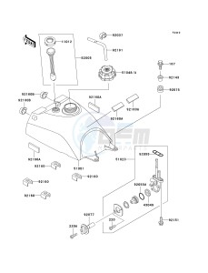 KVF 400 C [PRAIRIE 400 4X4] (C1-C4) [PRAIRIE 400 4X4] drawing FUEL TANK