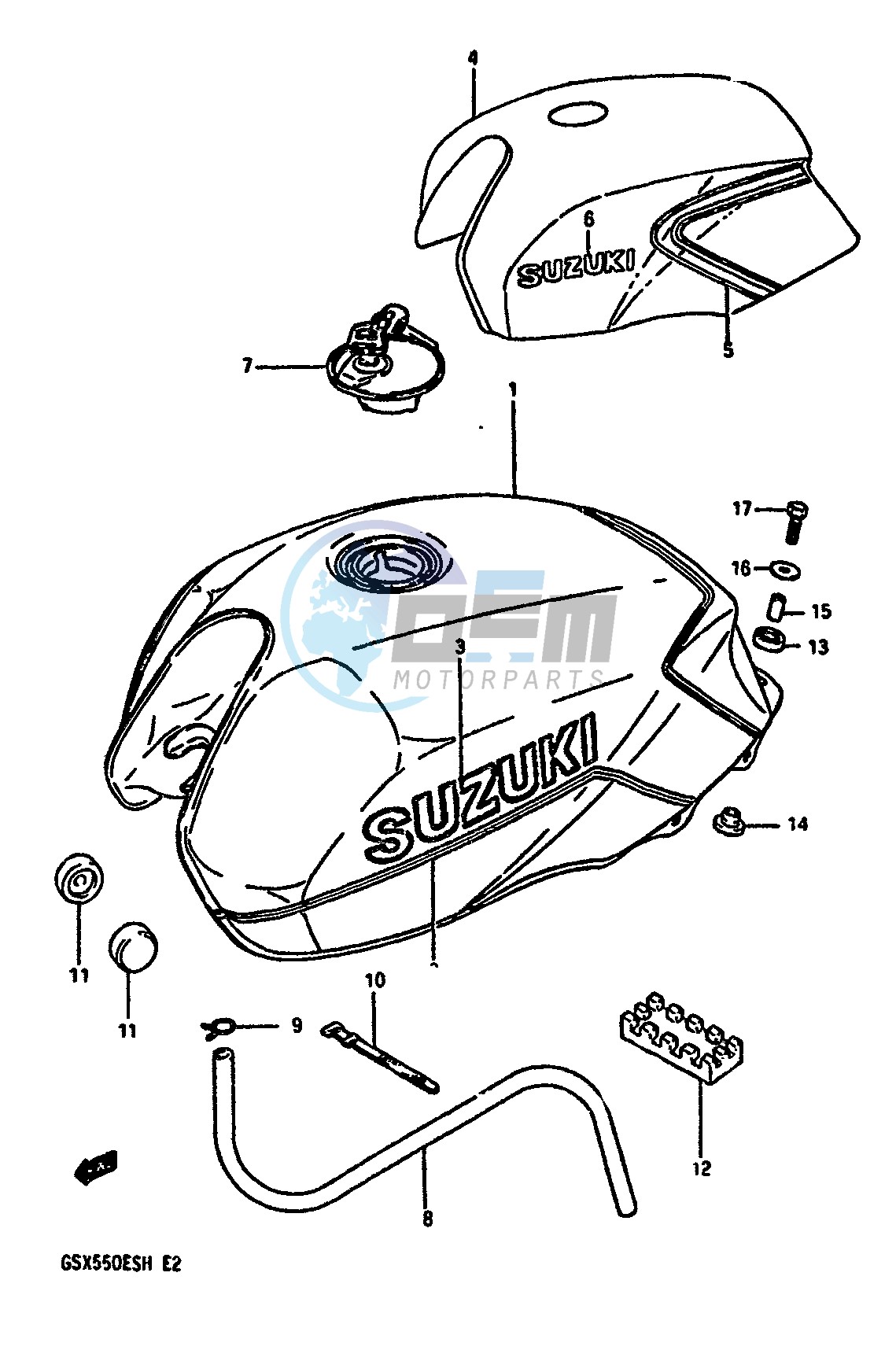 FUEL TANK (GSX550EF EUF EG EUG)