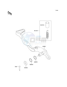 KLX 250 W [KLX250SF] (W9F) W9F drawing BRAKE PEDAL