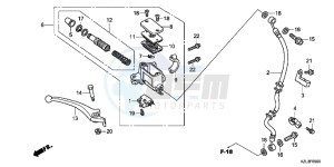 NSC110E Vision 110 - NSC110E UK - (E) drawing FR. BRAKE MASTER CYLINDER