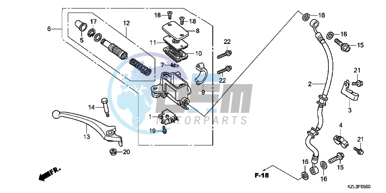 FR. BRAKE MASTER CYLINDER