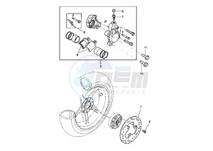 YQ AEROX R 50 drawing REAR BRAKE CALIPER